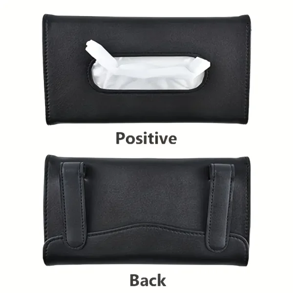 Car Face Towel Box Organizer with Sun Visor Design & Cleanser - Image 4
