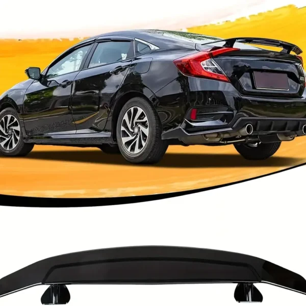 GT wing spoiler on a modified track car with aluminium uprights