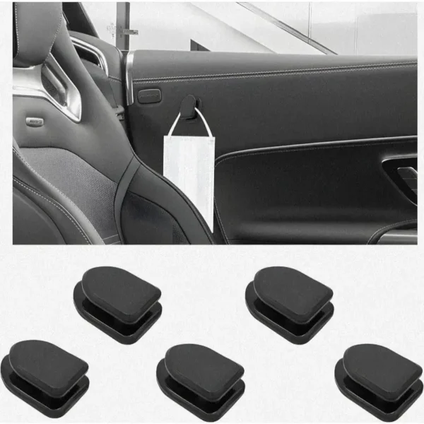 Multipurpose car dashboard mini hooks - Holds masks, keys & Small bags while driving