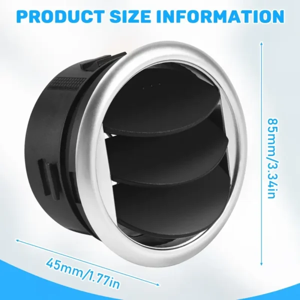 Multi-directional air vent deflector for suzuki swift dashboard vents no-tool installation