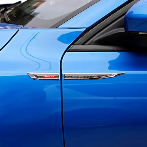 Car Carbon Fiber Side Air Outlet Sticker – Metal Leaf Plate Modification - Image 3