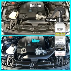 Engine bay cleaner and shine protector for deep degreasing and heavy oil removal – car engine detailer and decontamination cleaning tool