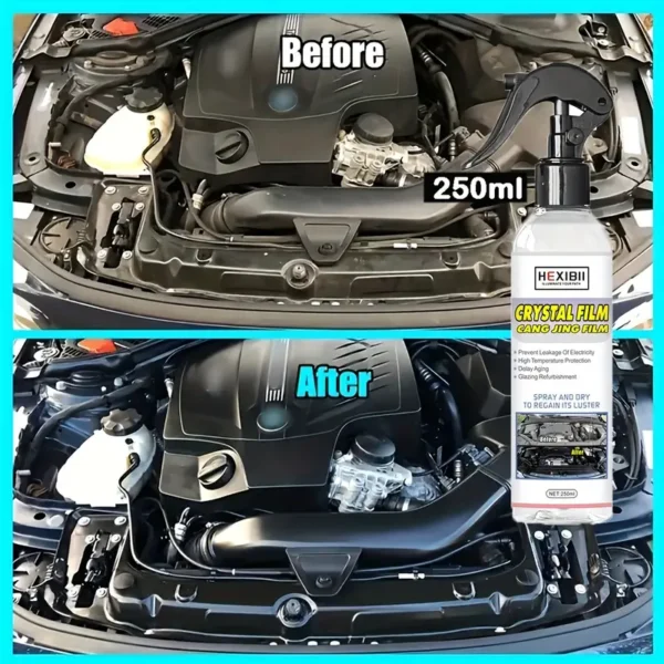 Engine bay cleaner and shine protector for deep degreasing and heavy oil removal – car engine detailer and decontamination cleaning tool