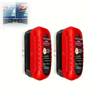 2pcs Automotive Glass Oil Film Cleaner with Strong Cleaning Brush for Front Windshield and Side Windows – Rain and Fog Proof, Long-Lasting Oil Film Removal Solution for Clear Driving Visibility