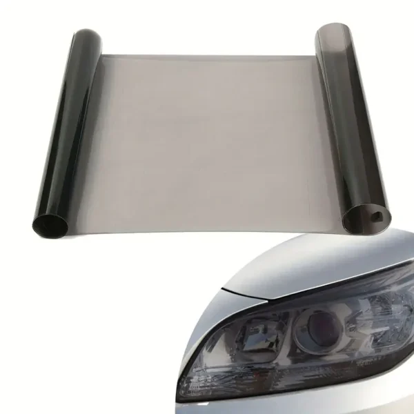 Extra-wide car headlight protective scratch-proof light black tint vinyl wrap film for durable and easy application
