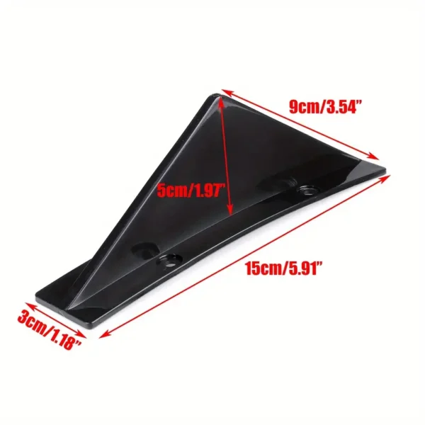 4PCS Universal Rear Bumper Diffuser Shark Fin Spoiler Lip Splitter - Image 4
