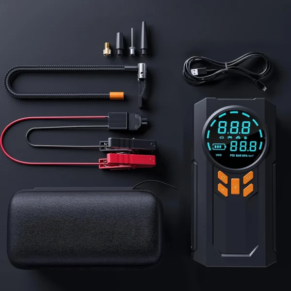 Portable Car Jump Starter with Air Compressor and USB Power Bank - Image 3