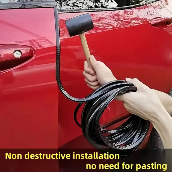 20 Feet car rubber seal trim molding for door edge protection, weatherproof and scratch-resistant with textured design, noise and dust isolation, easy installation, suitable for all vehicle models