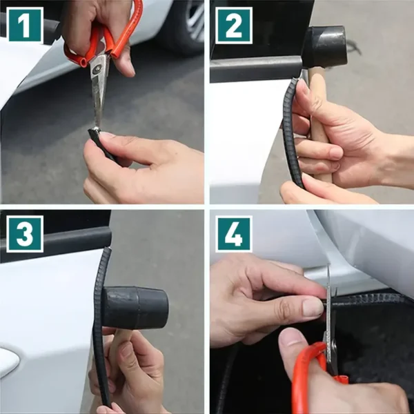 20 Feet car rubber seal trim molding for door edge protection, weatherproof and scratch-resistant with textured design, noise and dust isolation, easy installation, suitable for all vehicle models