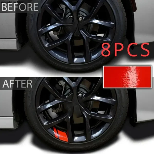 Car Wheel Rim Decoration Stickers – Personalized Hub Styling Kit - Image 3