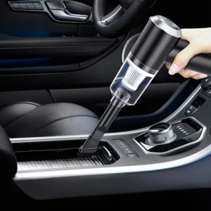 A compact handheld vaccum cleaner designed for car interiors