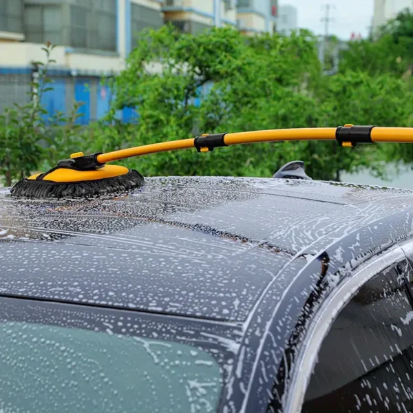Premium Telescopic Car Cleaning Brush with Adjustable Microfiber Mop Head - Image 2