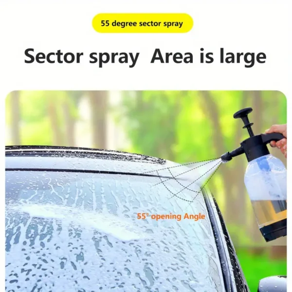 High-pressure manual car wash foam lance sprayer with ABS resin body, handheld non-electric soap dispenser for efficient vehicle cleaning and home auto maintenance