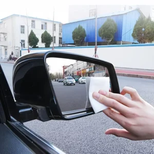 Auto water repellent spray for car glass and mirrors, hydrophobic anti-rain coating for windshields, includes polishing kit for clear visibility and long-lasting protection.
